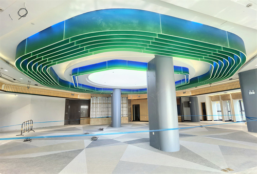 Latest company news about JAFFA completerà il progetto di decorazione del vetro in resina presso il centro di amministrazione di Ningbo Exit-Entry nel marzo 2022